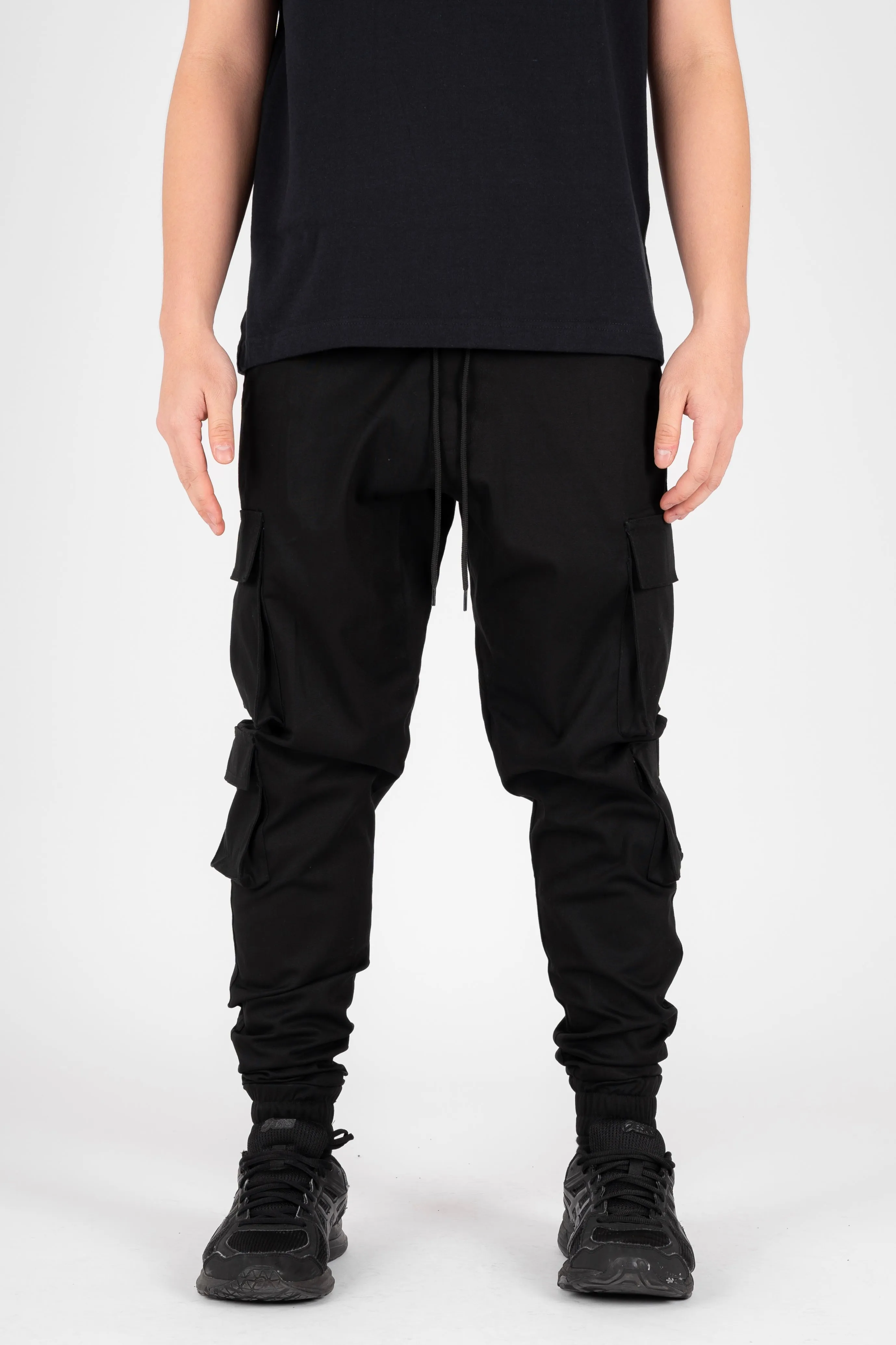 6 POCKETS CARGO PANTS - BLACK