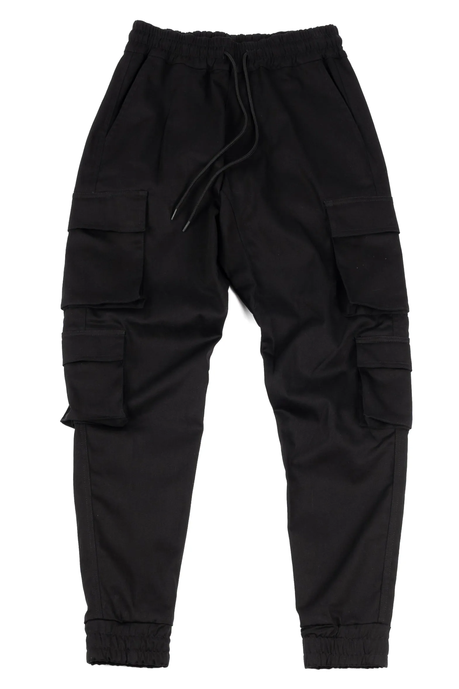 6 POCKETS CARGO PANTS - BLACK