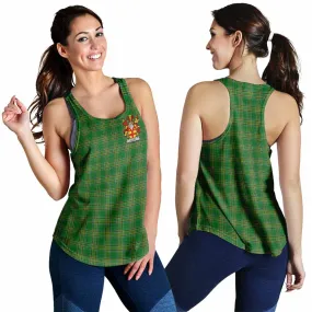 Alley Irish Clan Tartan Women's Racerback Tanks with Coat of Arms