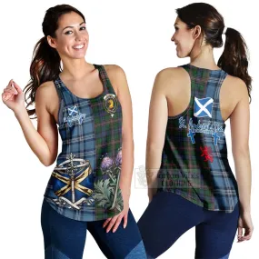 Allison Tartan Women's Racerback Tanks Happy St. Andrew's Day Half Tartan Style