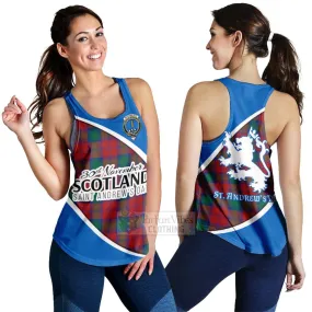 Auchinleck (Affleck) Family Crest Tartan Women's Racerback Tanks Celebrate Saint Andrew's Day in Style