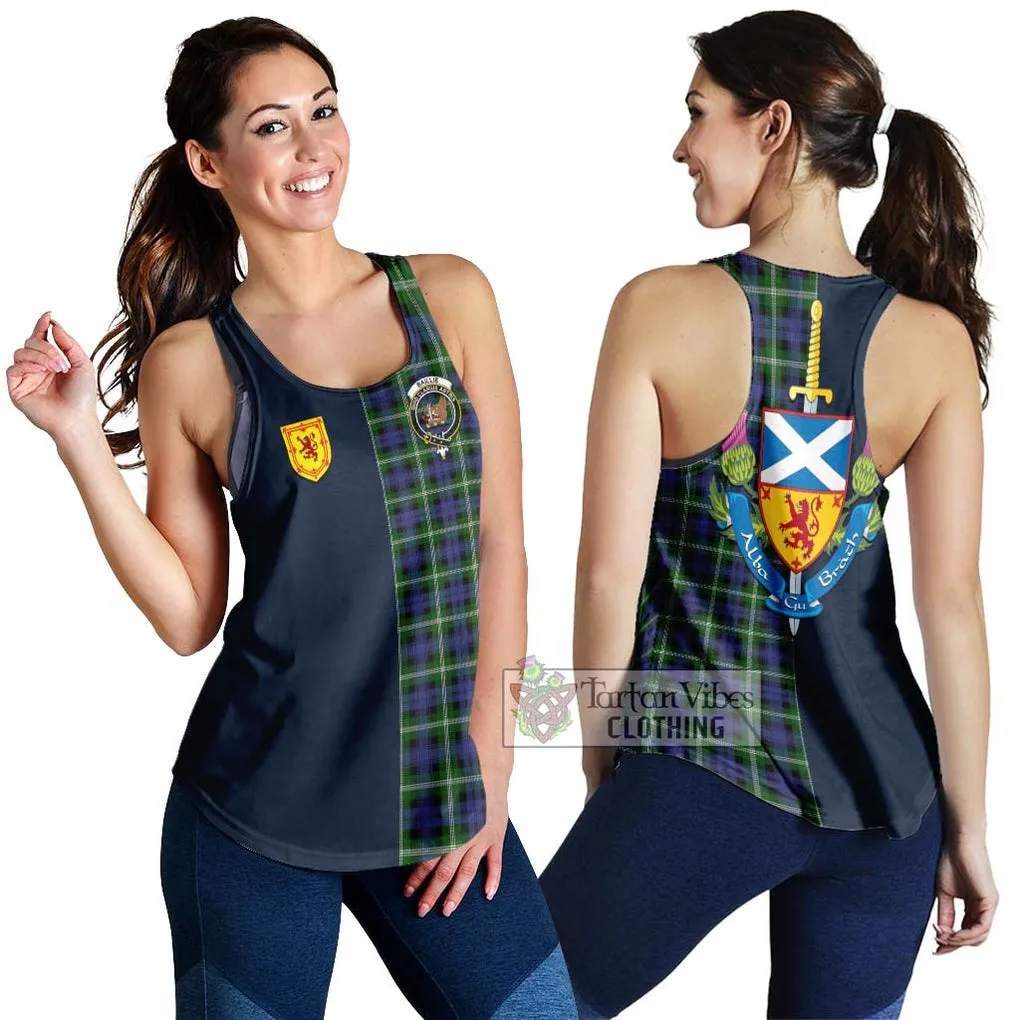 Baillie (Bailey) Tartan Women's Racerback Tanks Alba with Scottish Lion Royal Arm Half Style