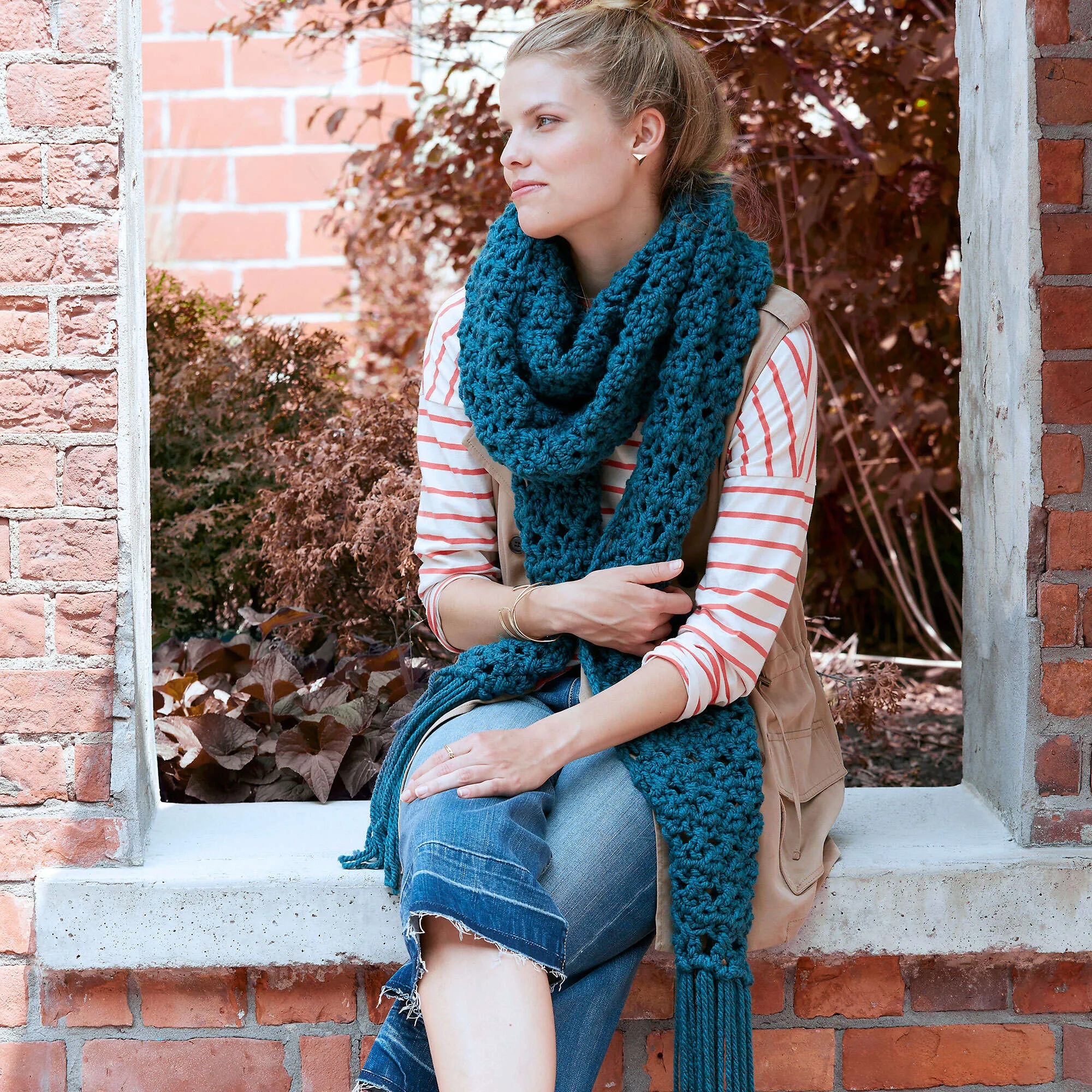 Bernat Crossing Paths Crochet Super Scarf