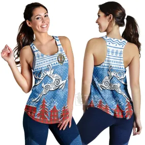 Binning Clan Christmas Women's Racerback Tanks Celtic Reindeer Style