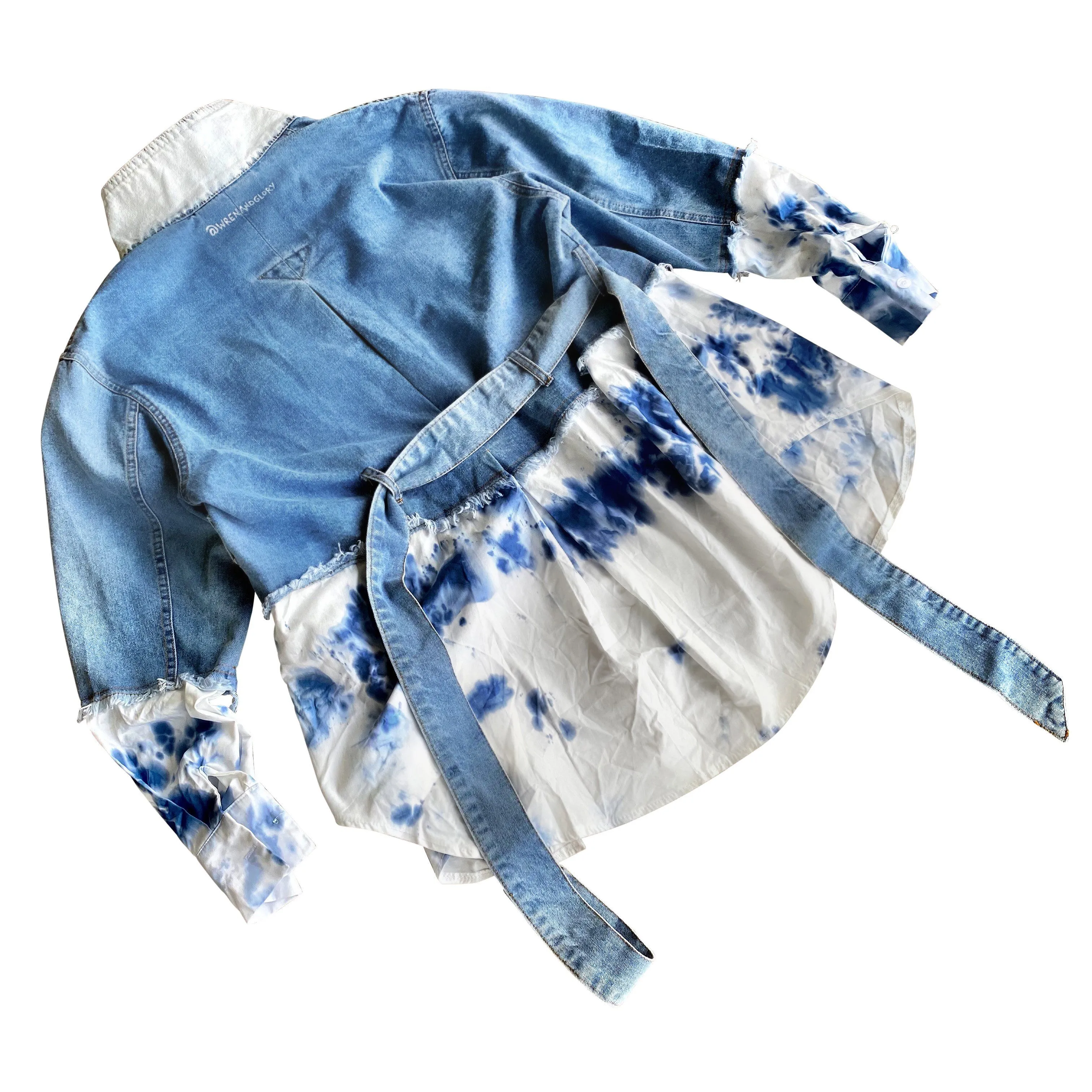 'BLUE SWIRLS' DENIM JACKET