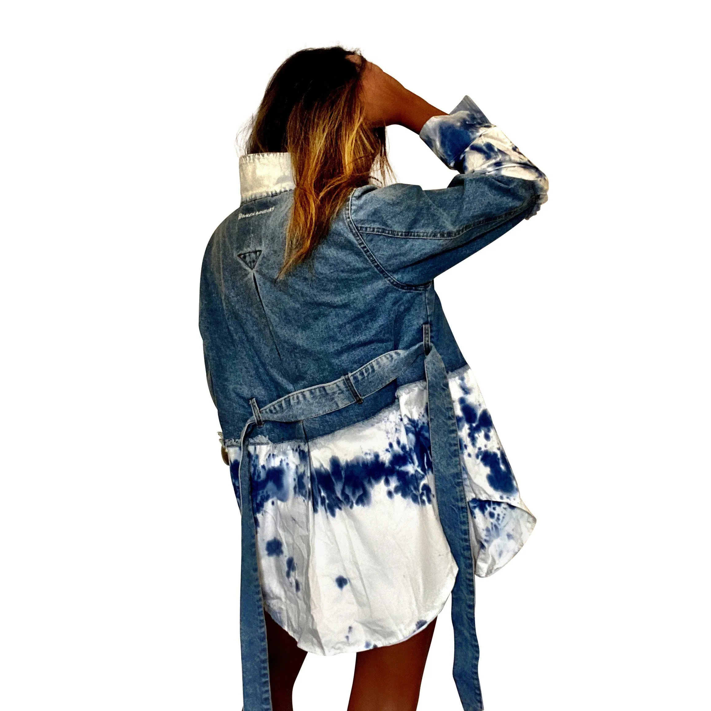 'BLUE SWIRLS' DENIM JACKET