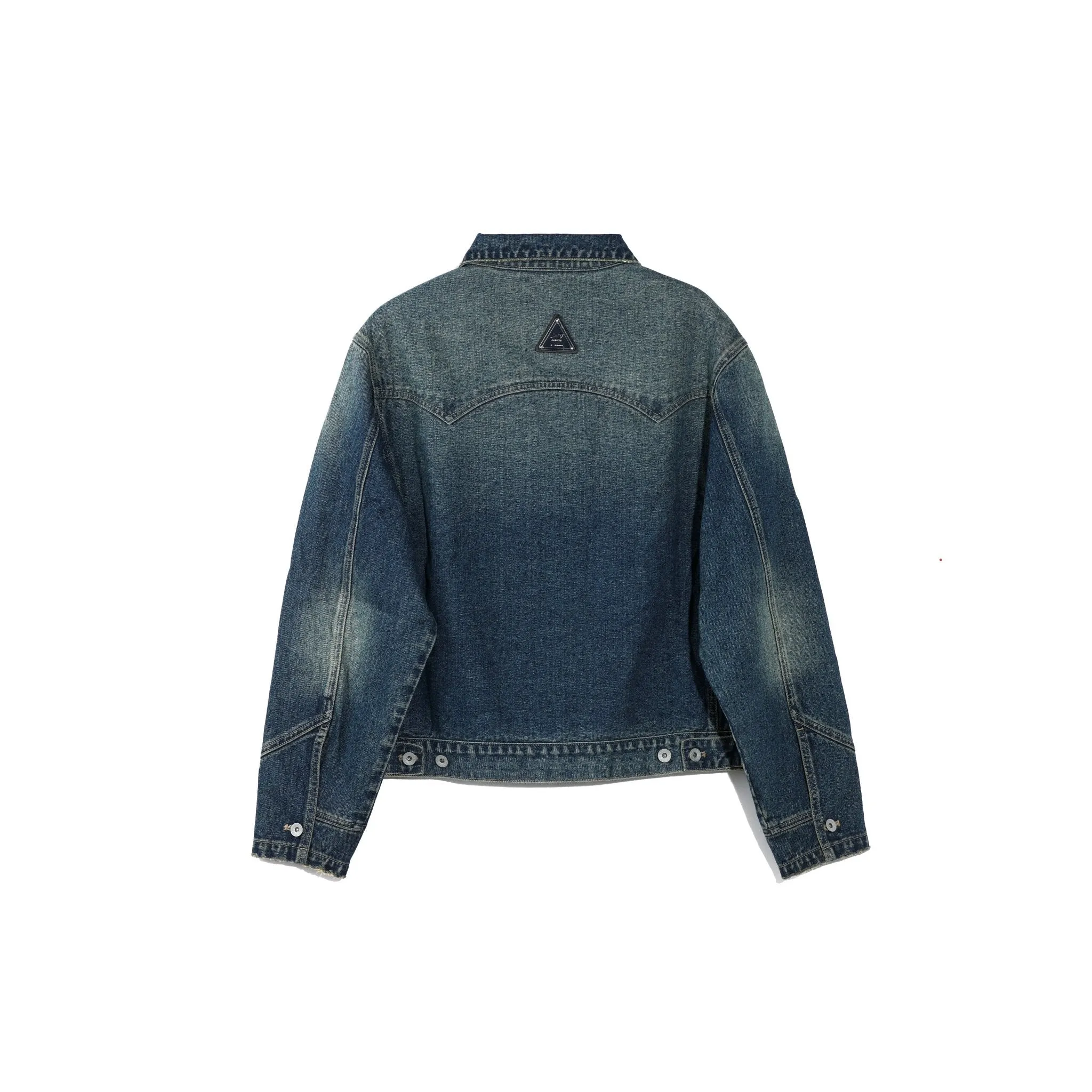 Blue Vintage Washed Star Denim Jacket