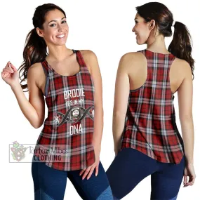 Brodie Dress Tartan Women's Racerback Tanks with Family Crest DNA In Me Style