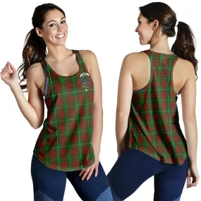 Bruce Hunting Tartan Women Racerback Tanks with Family Crest