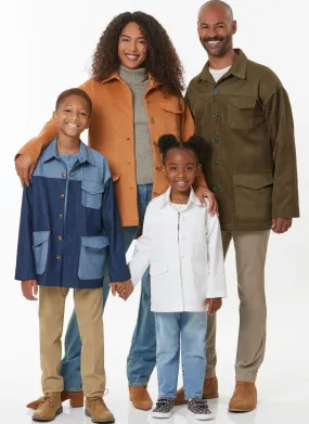 Butterick sewing pattern B7016 Girls', Boys' and Adults' Jackets