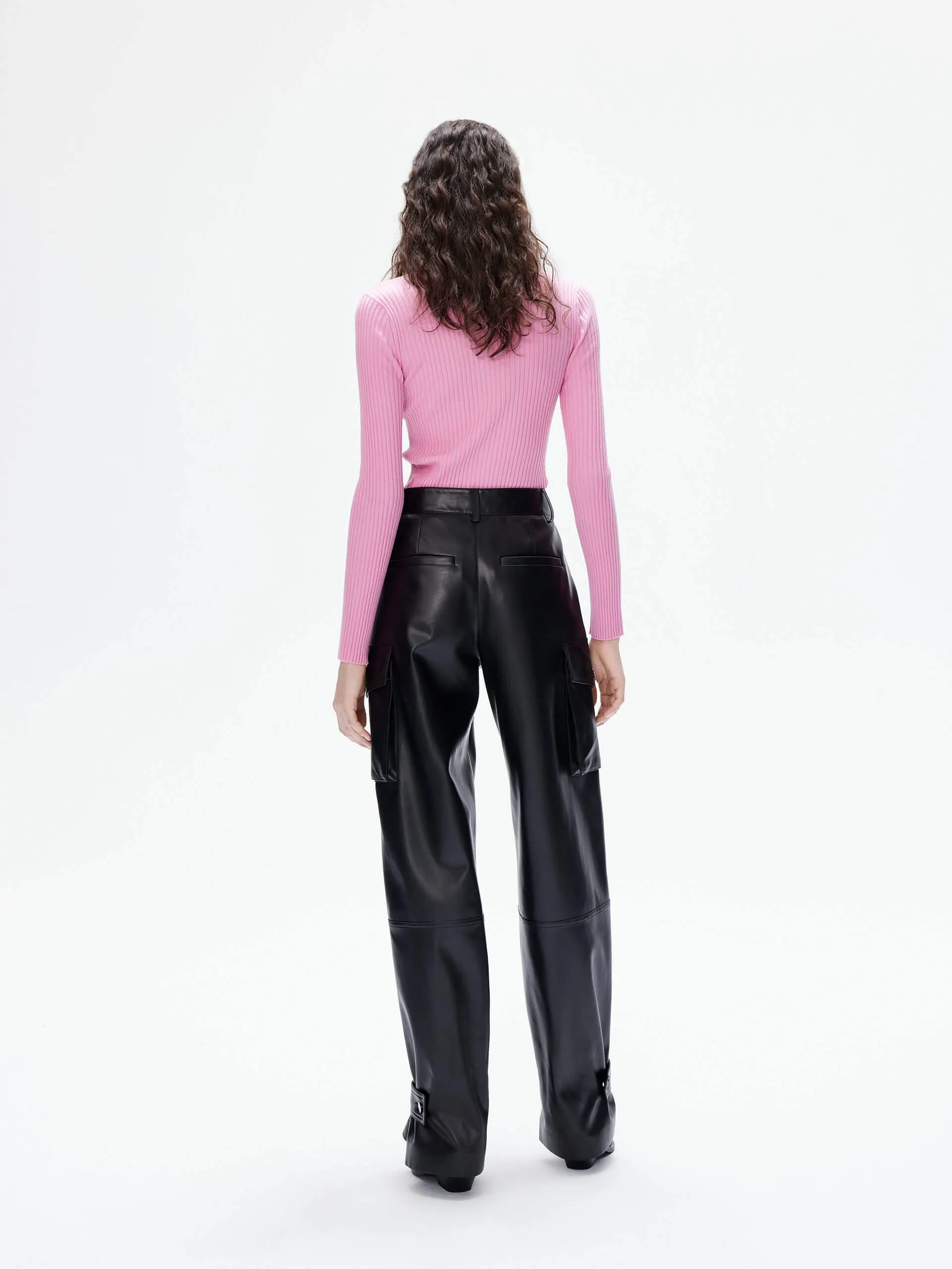 Cargo PU Leather Pants