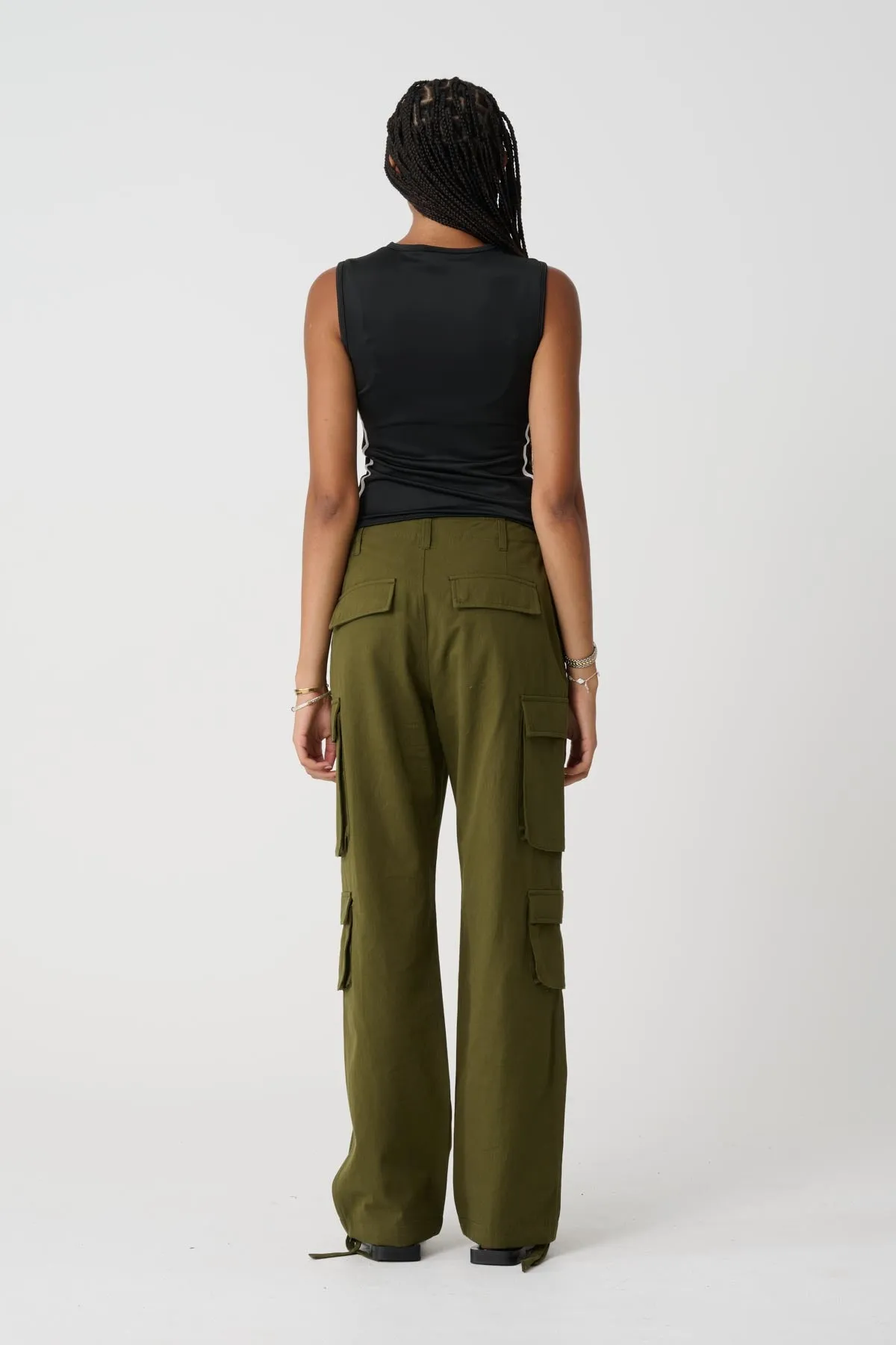 CHLOE CARGO PANT - Flight Green