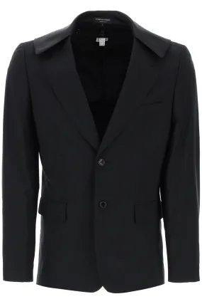 Comme Des Garcons Homme Plus Satin Collar Blazer With Eight