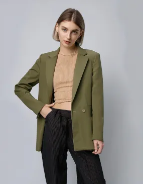 Dark Green Safari Blazer