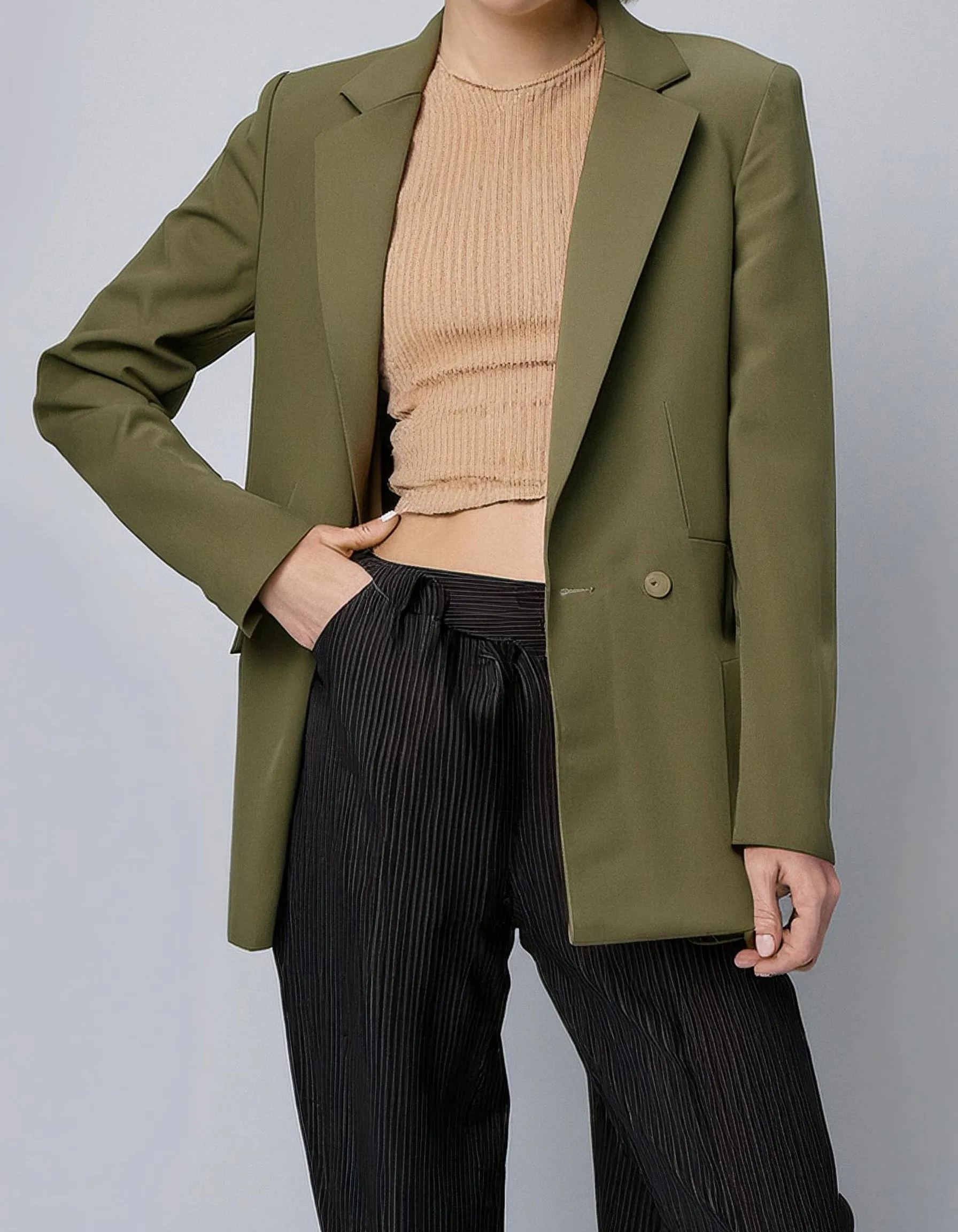 Dark Green Safari Blazer