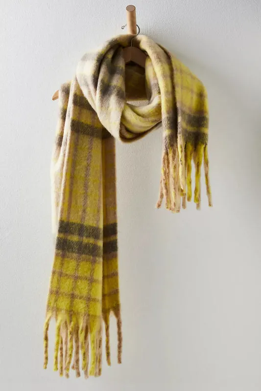 Falling For You Brushed Plaid Scarf