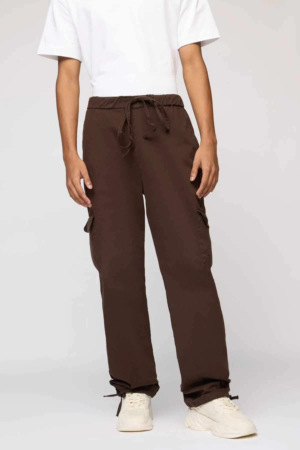 Firewood Brown Men's Relaxed Fit Cargo Pants