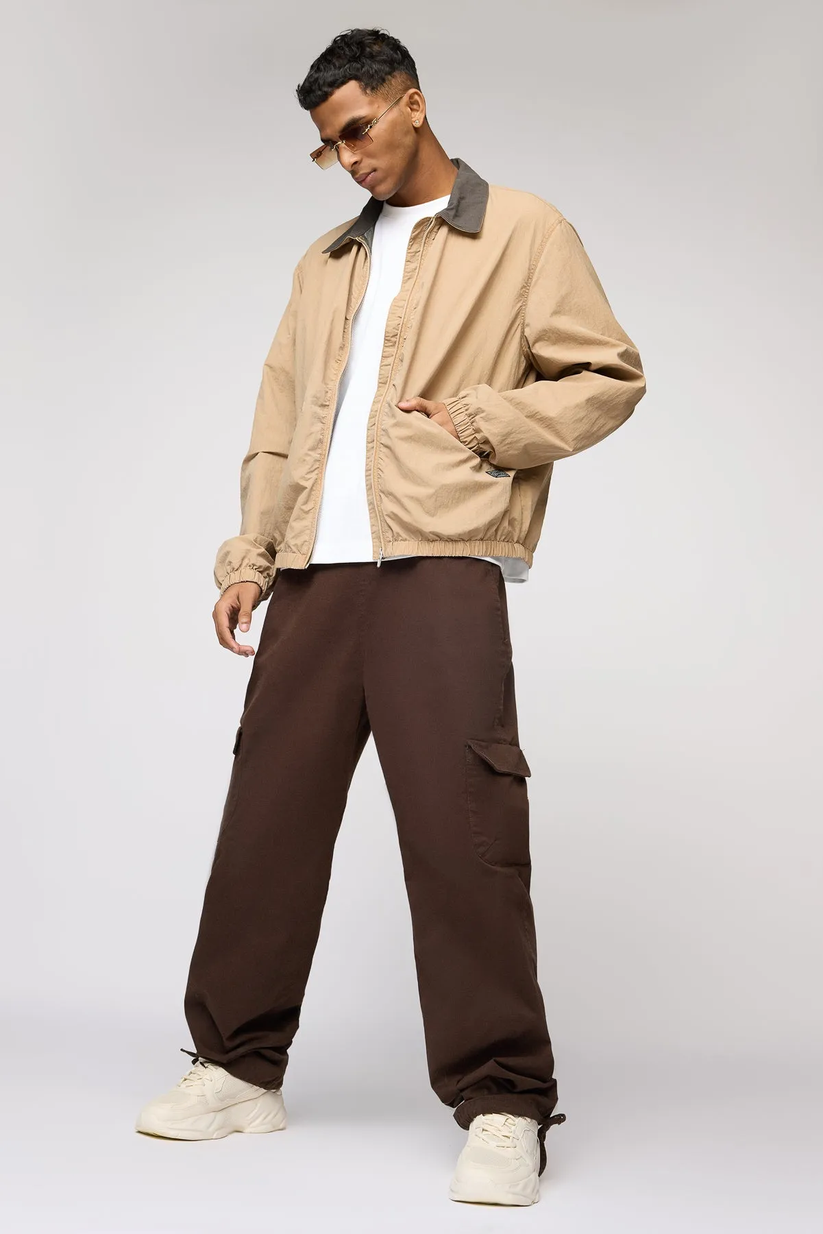 Firewood Brown Men's Relaxed Fit Cargo Pants