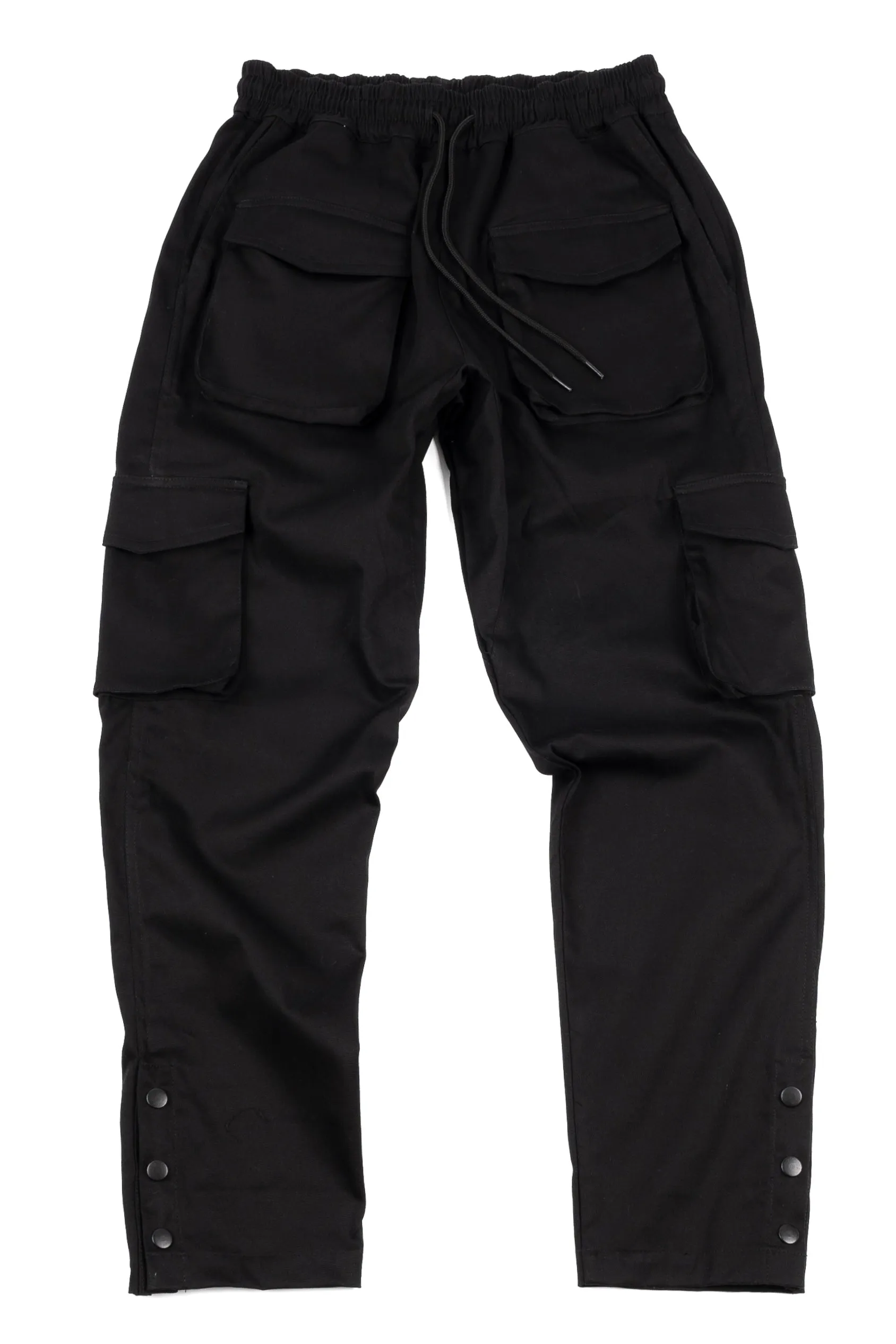 FRONT POCKET CARGO PANTS - BLACK