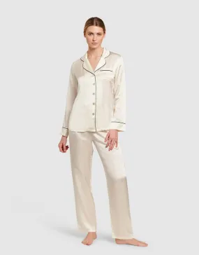 Ginia - Fine Finishes Pyjama Set - Creme