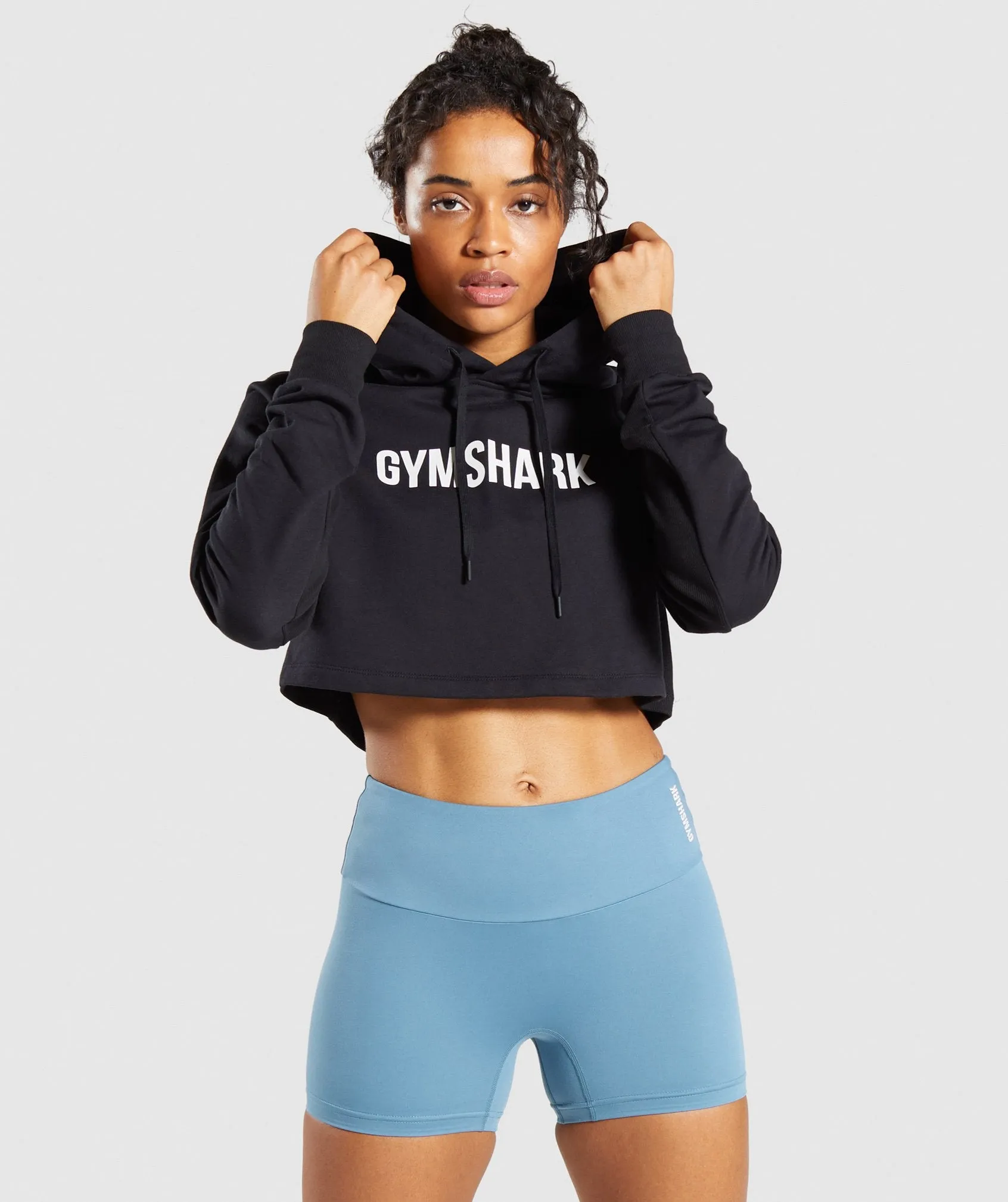 Gymshark Training Cropped Hoodie - Black