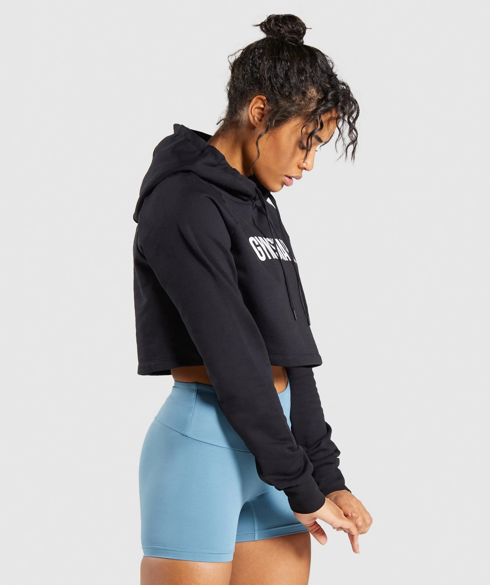 Gymshark Training Cropped Hoodie - Black