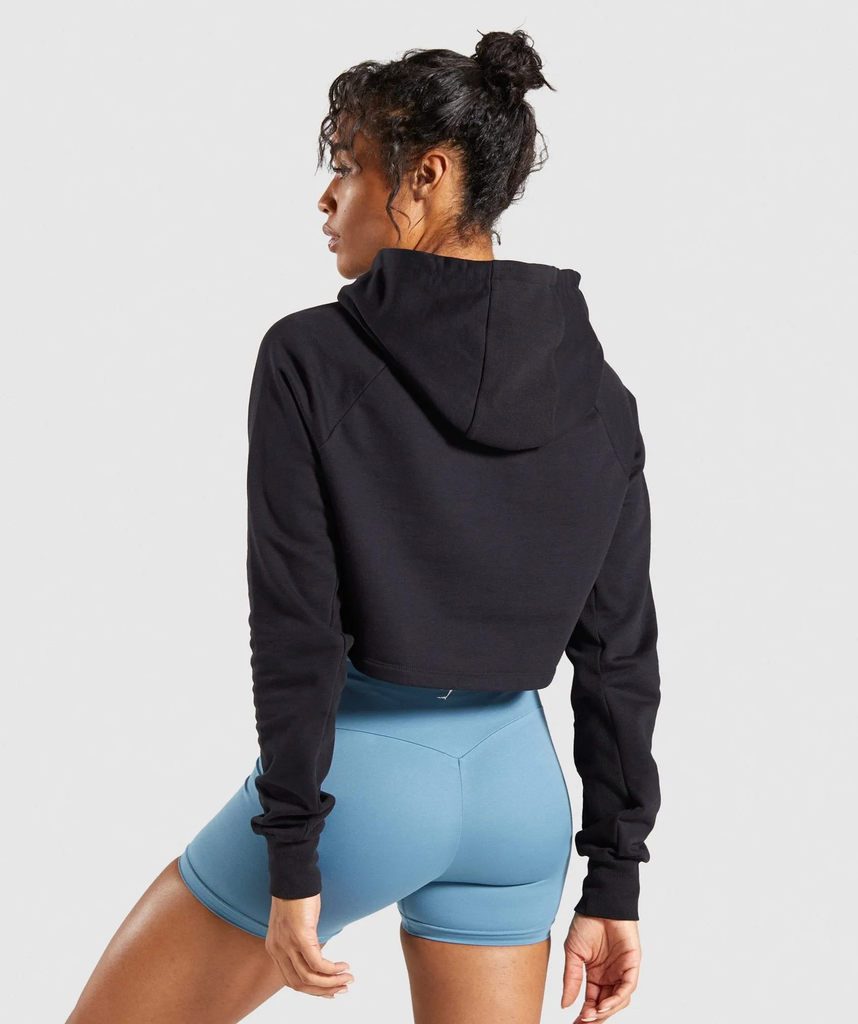 Gymshark Training Cropped Hoodie - Black