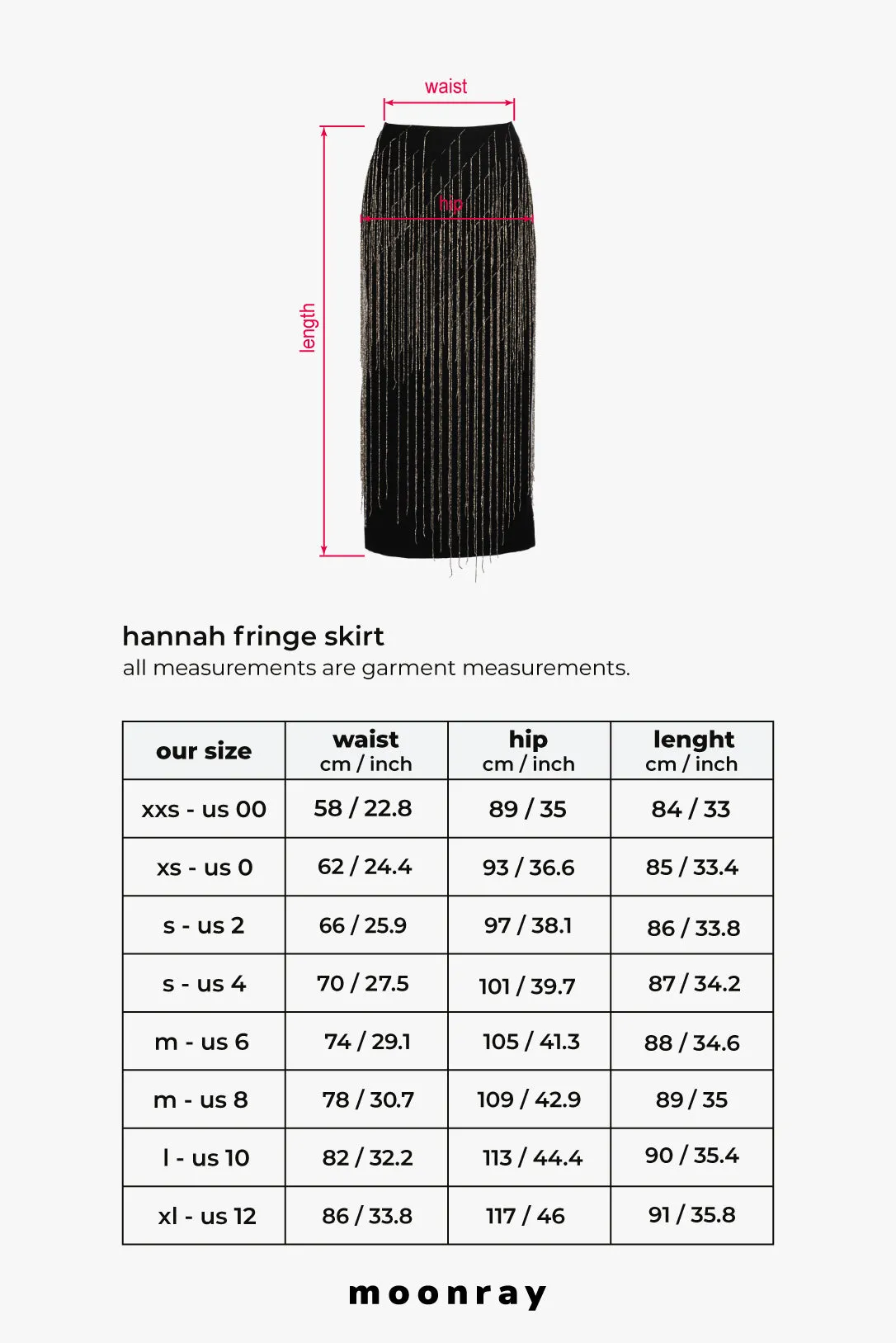 Hannah fringe skirt