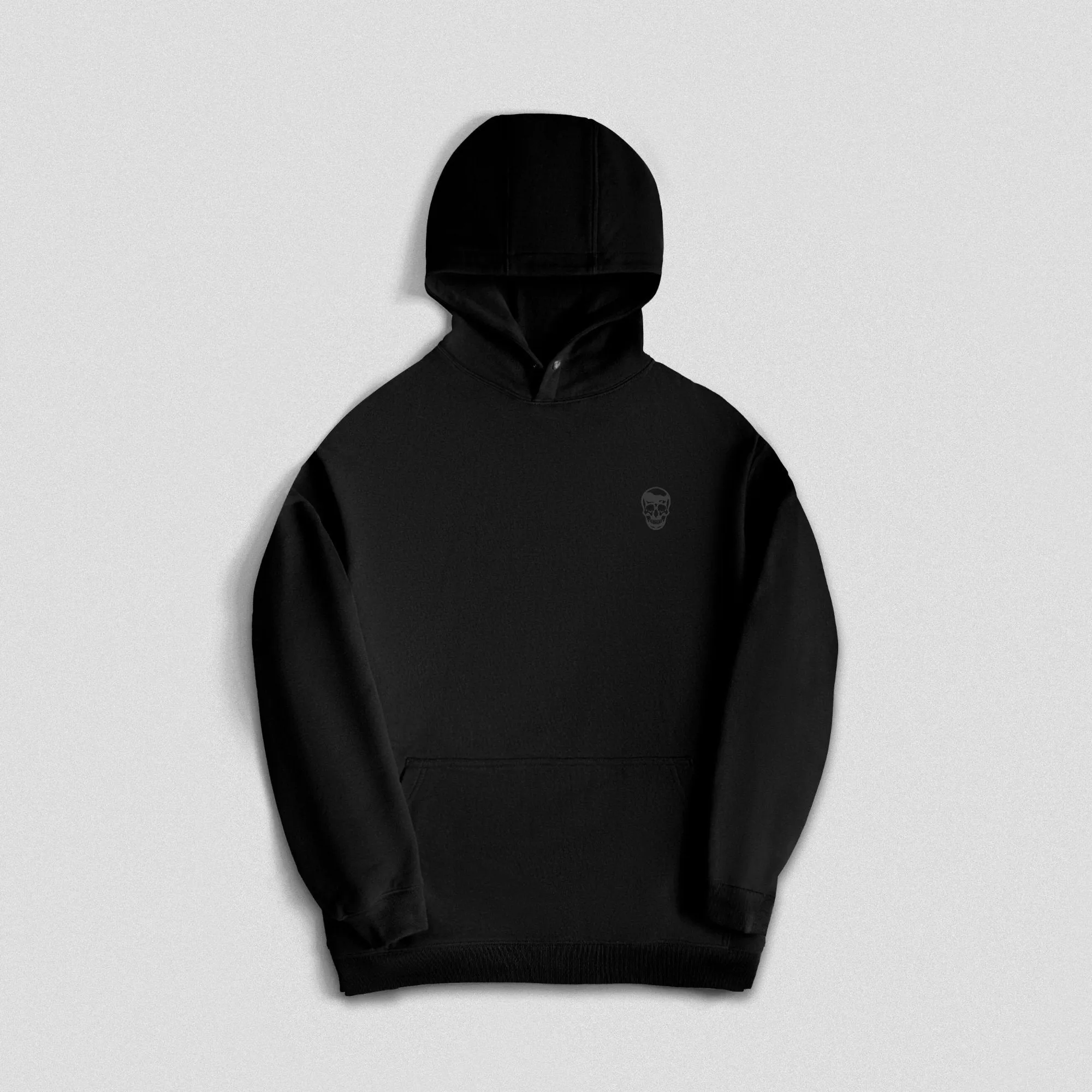 Heavyweight Core Skull Hoodie - Black