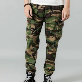 Men's Autumn/Winter Cargo Pants With Camouflage Print