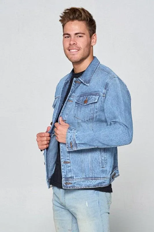 Mens Plus Size Denim Jean Jackets