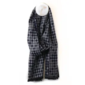 Navy Diamond Scarf