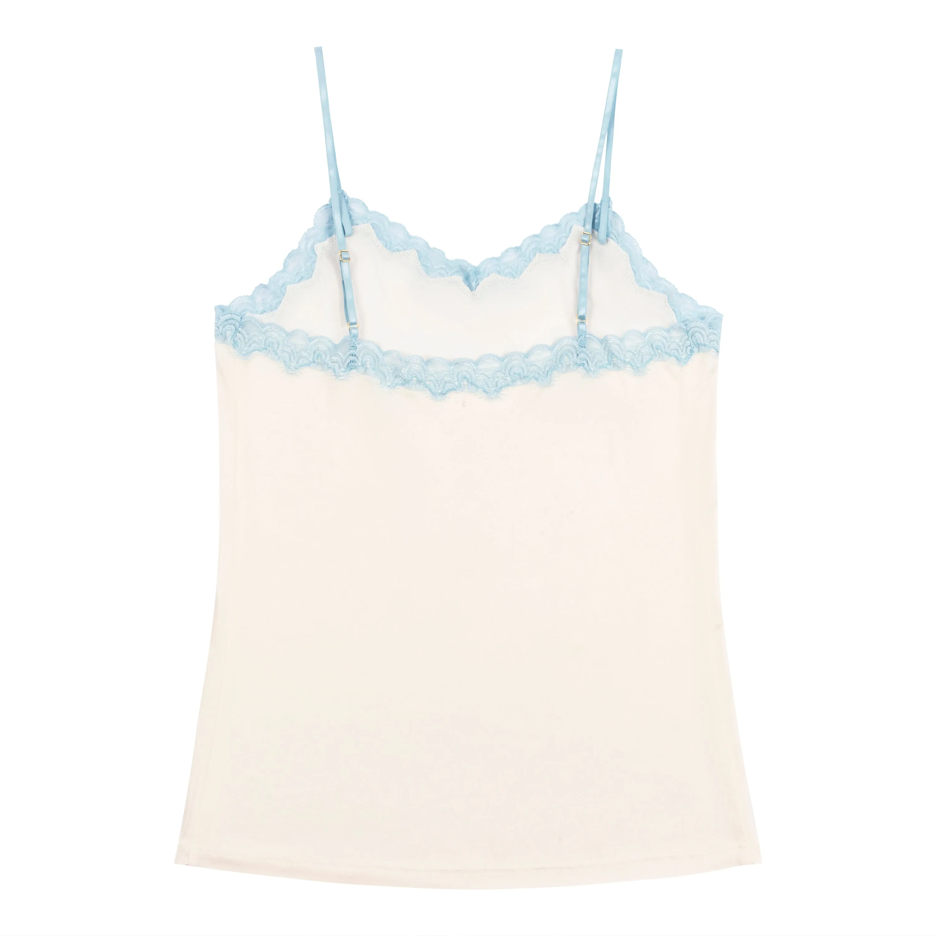 Soft Silk Camisole with Contrast Lace