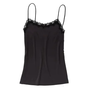 Soft Silk Camisole with Contrast Lace