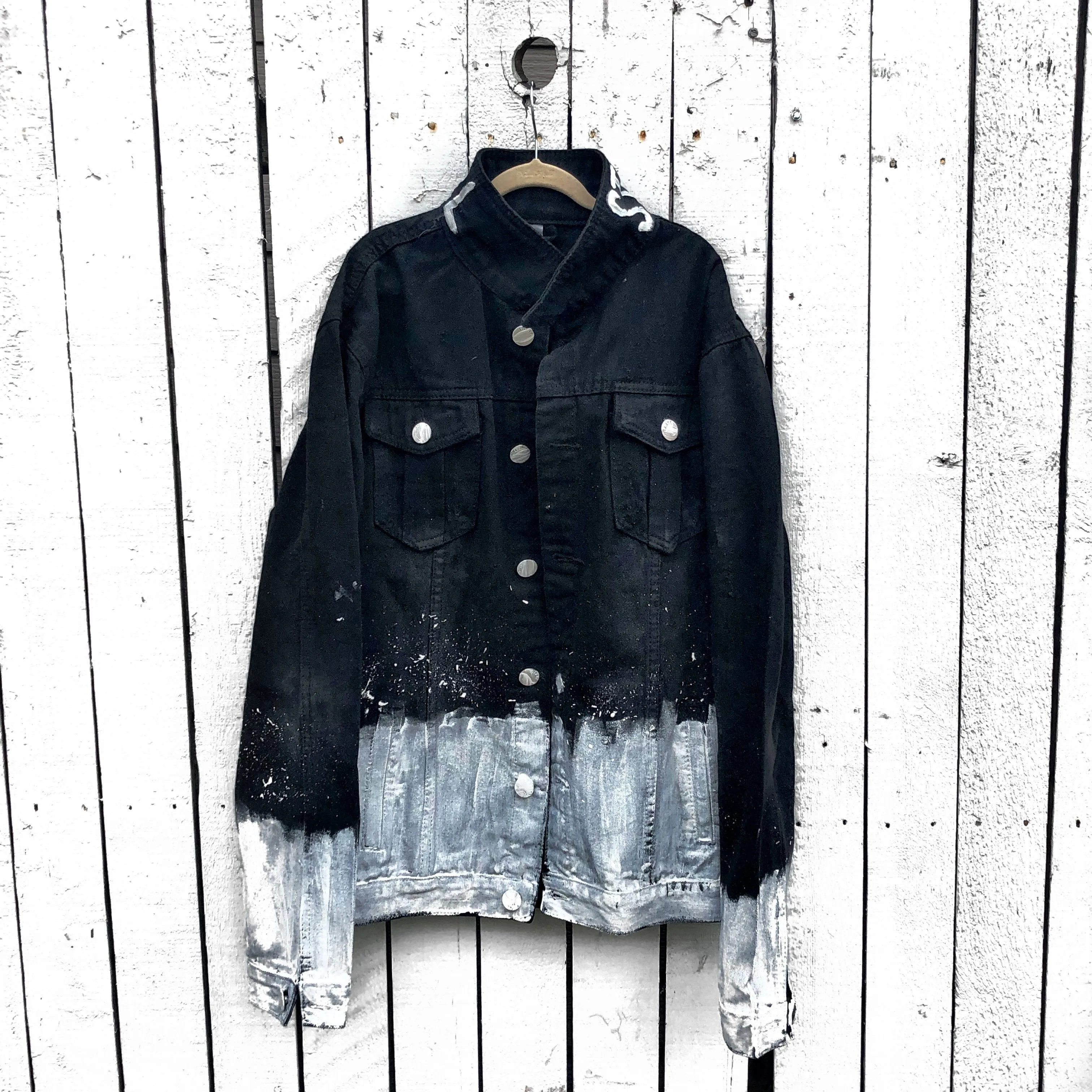 'SPLATTER' DENIM JACKET - MENS