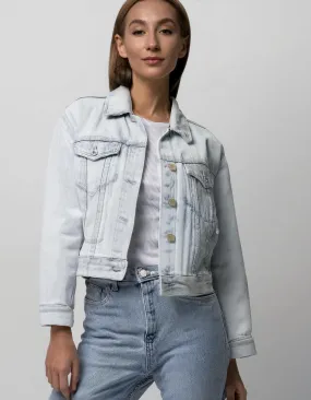 White Or Very Light Wash Denim Jacket