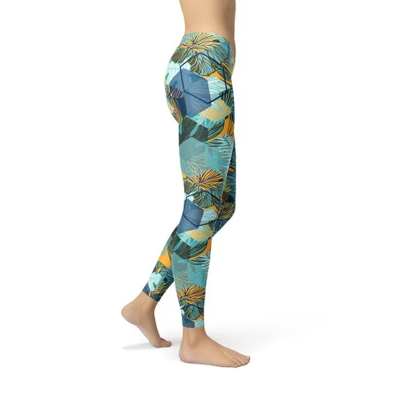 Women’s Hexagon Floral Leggings