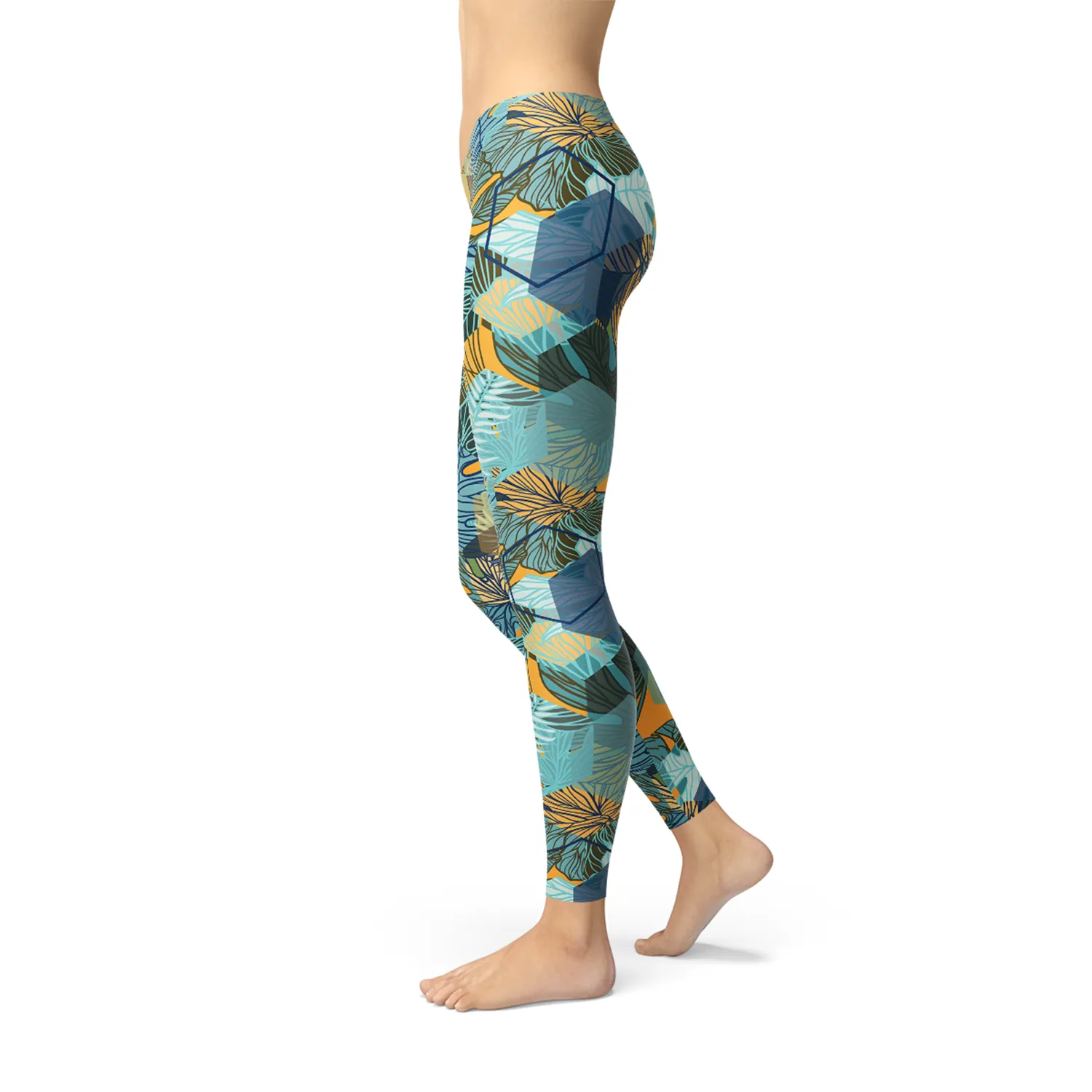 Women’s Hexagon Floral Leggings