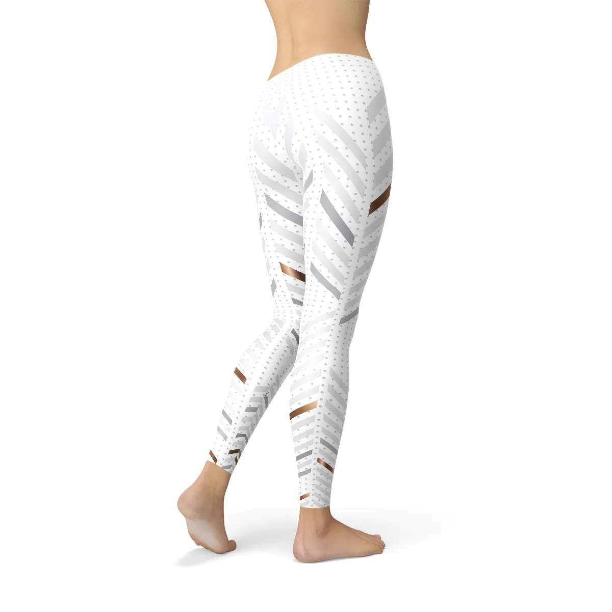 Women’s White Stripes Leggings