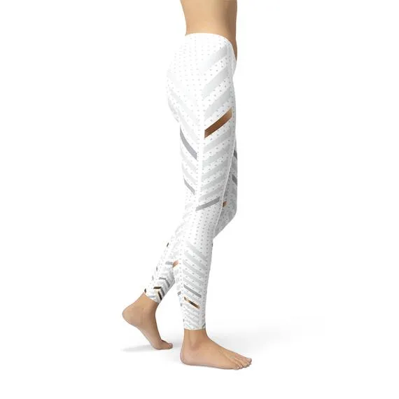 Women’s White Stripes Leggings