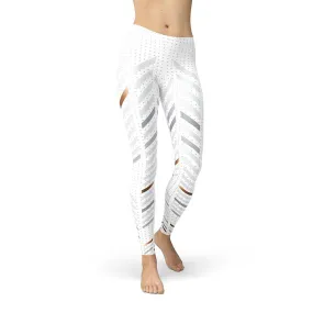 Women’s White Stripes Leggings